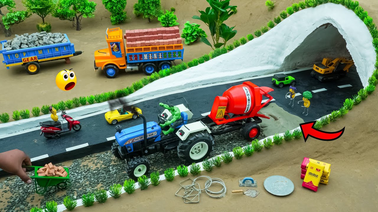 dyi mini tractor making underground tunnel road construction science project‪ | @topminigear