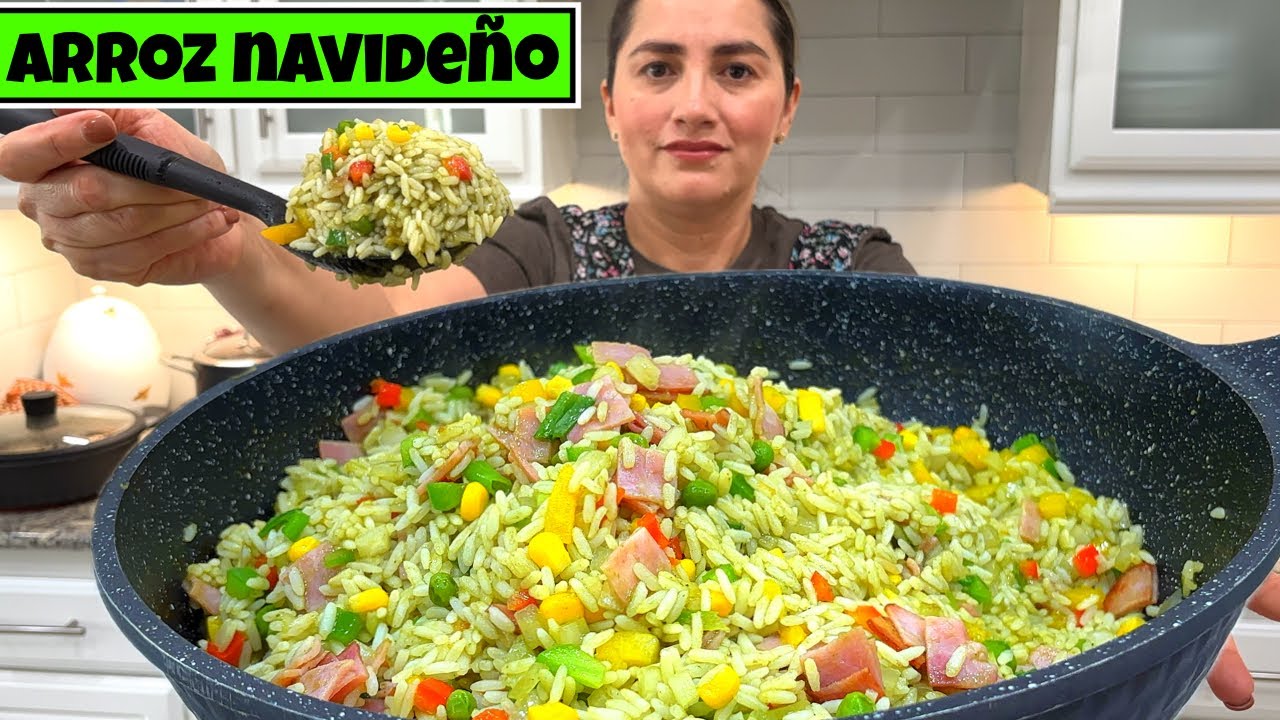 🎄Arroz navideño - Cena navideña y Año Nuevo es facil y rapida