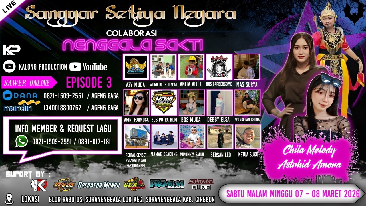 🔴LIVE OBROG ONLINE || NENGGALA SAKTI COLABORASI SANGGAR SETIYA NEGARA || EPISODE 2