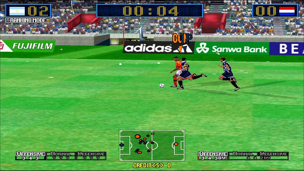 [Naomi] 버추어 스트라이커 2 2000 아르헨티나 플레이 9 (Virtua Striker 2 2000 Argentina Play 9) [랭킹 모드]