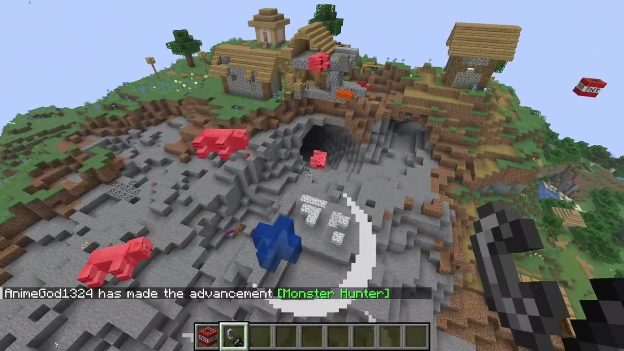 Village Explosion in Minecraft | #minecraft #gameplay #gamer #specialguest