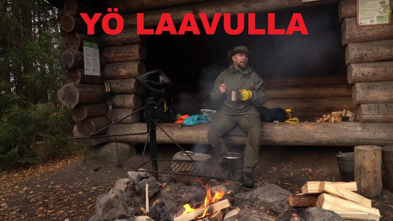 Yöretki Huopaisenvirran laavulle. Retkeily ja ulkoilu. Yö laavussa.