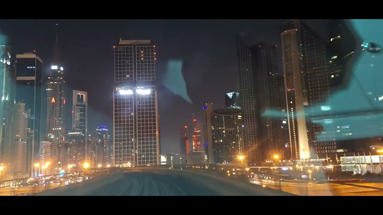 This is dubai View  Train night Time 1/01/2024