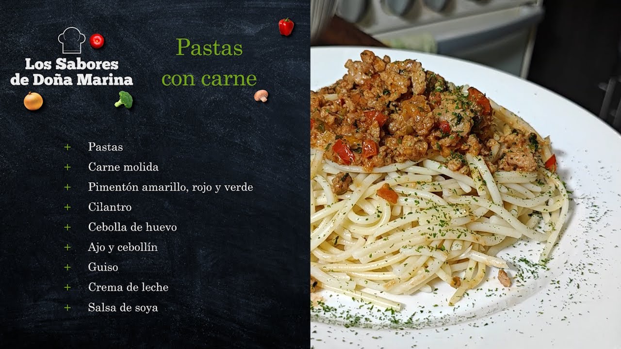 Los Sabores de Doña Marina - Pastas con carne