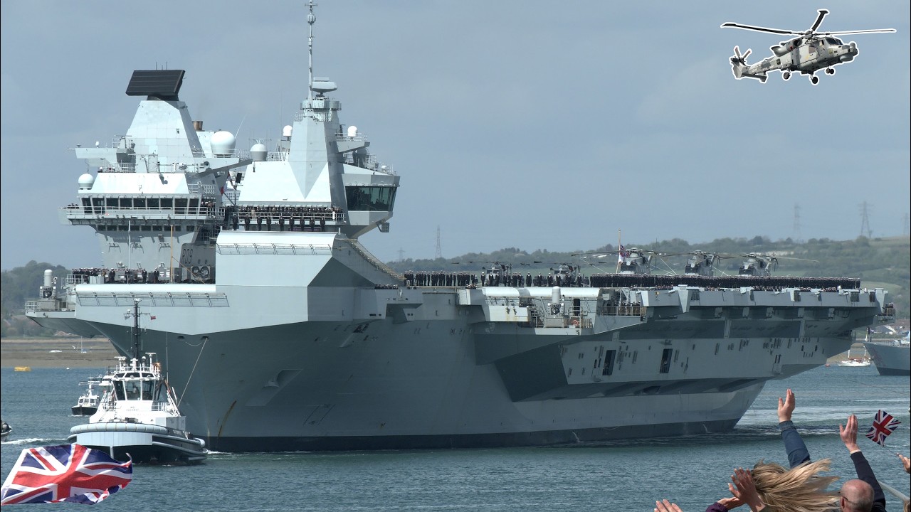 Major deployment for HMS Prince of Wales as military helicopters land on aircraft carrier