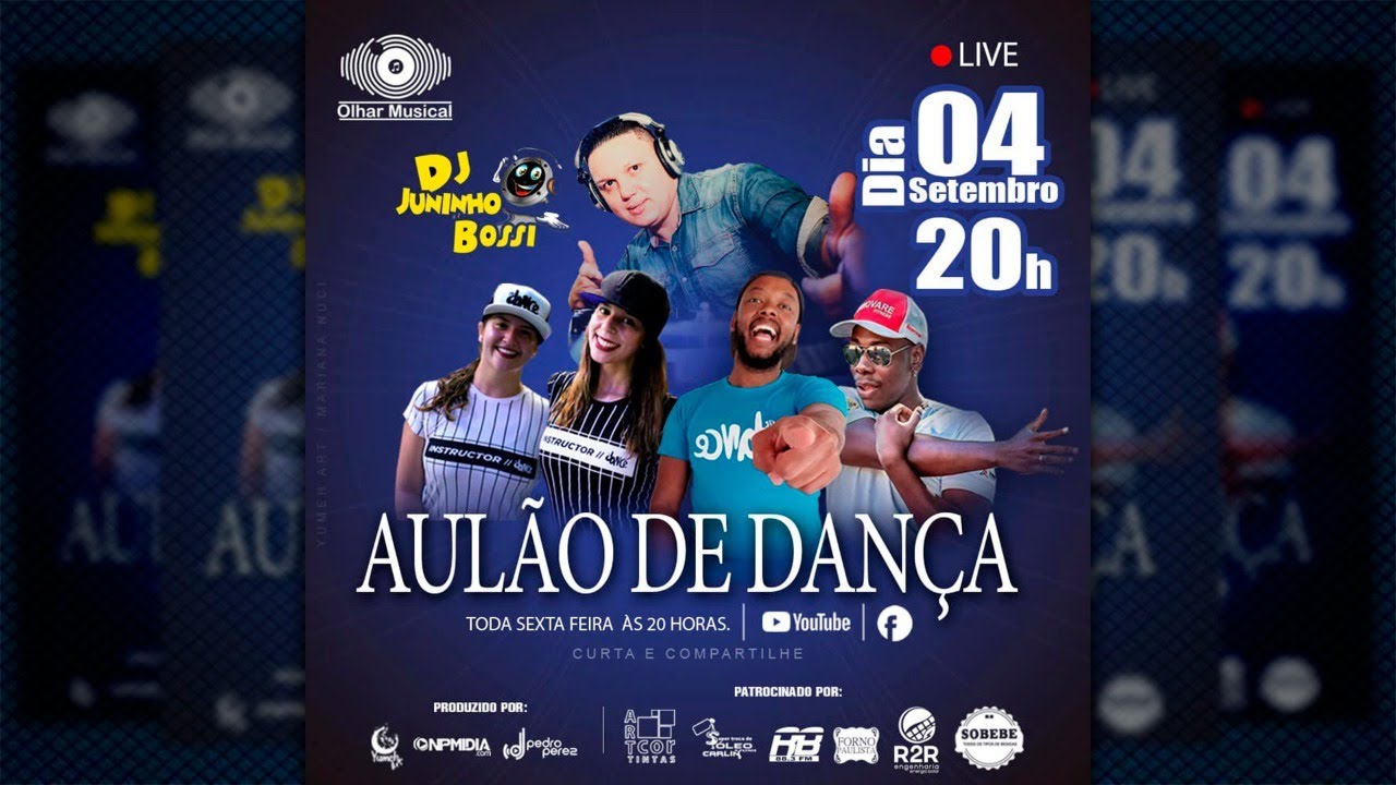 #live #livehoje #Aul&atilde;o de dan&ccedil;a | DJ Juninho Bossi | 04 de setembro 2020 Olhar Musical