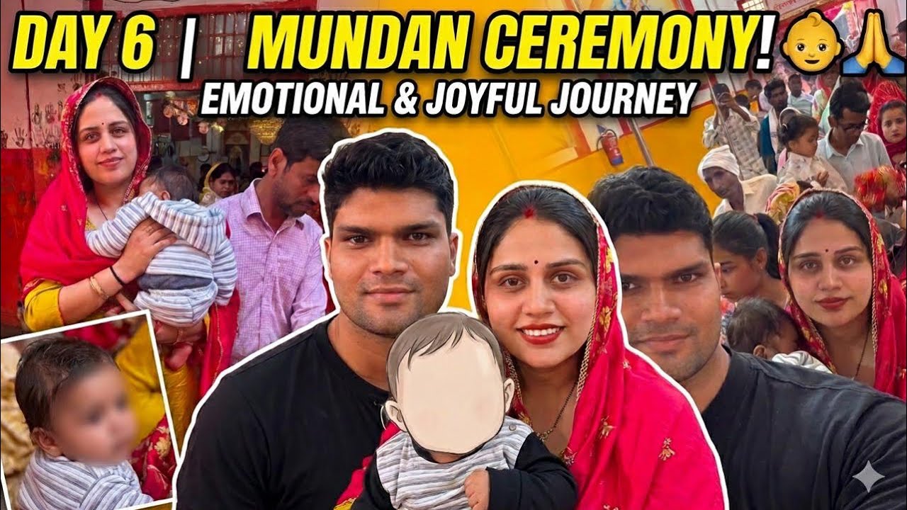 Day 6: Aaj gaye Sheetla Mata Mandir! 🙏 Baby ka Mundan vlog special. 👶✨