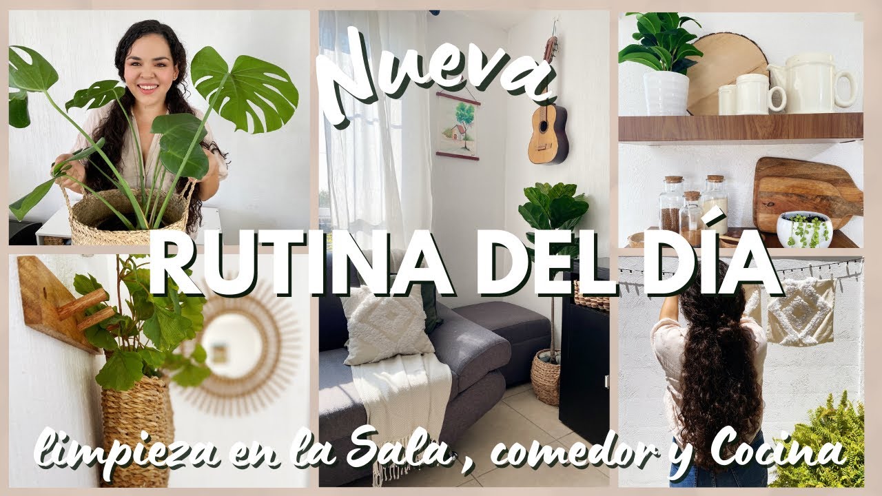 NUEVA Rutina del día 🌳♥️ Limpia conmigo la sala , comedor y cocina | Regreso a clases de los niños