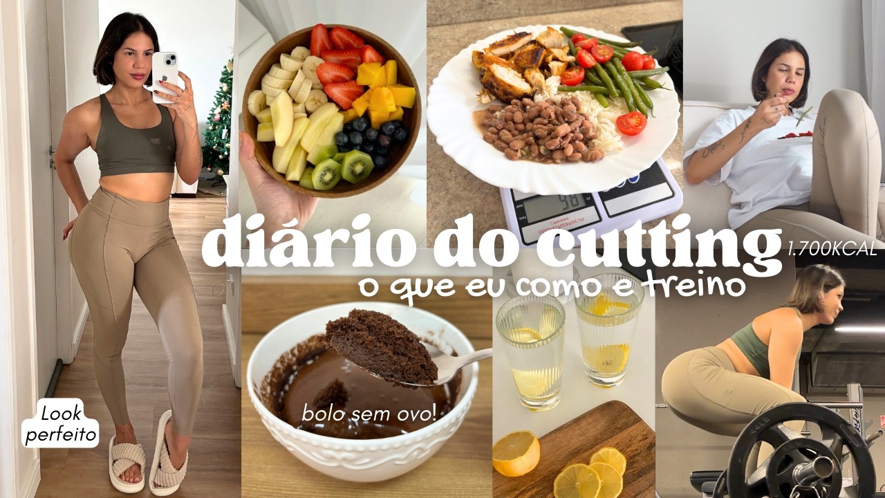 O QUE EU COMO & TREINO PARA SECAR E GANHAR MÚSCULOS | CARDÁPIO COMPLETO 1.700KCAL