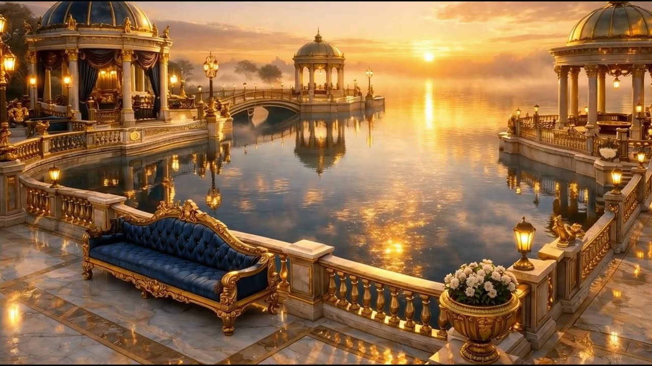 Crown Garden at Sunset -calm piano & violin melody-