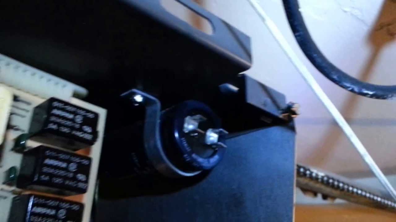 Garage door opener faulty capacitor repair,  part 2