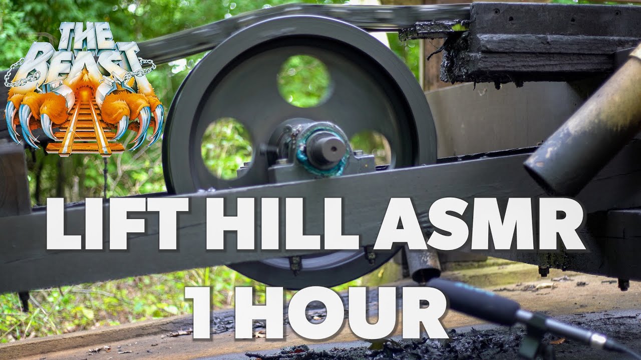 1 Hour of The Beast Lift Hill ASMR 4K - Kings Island