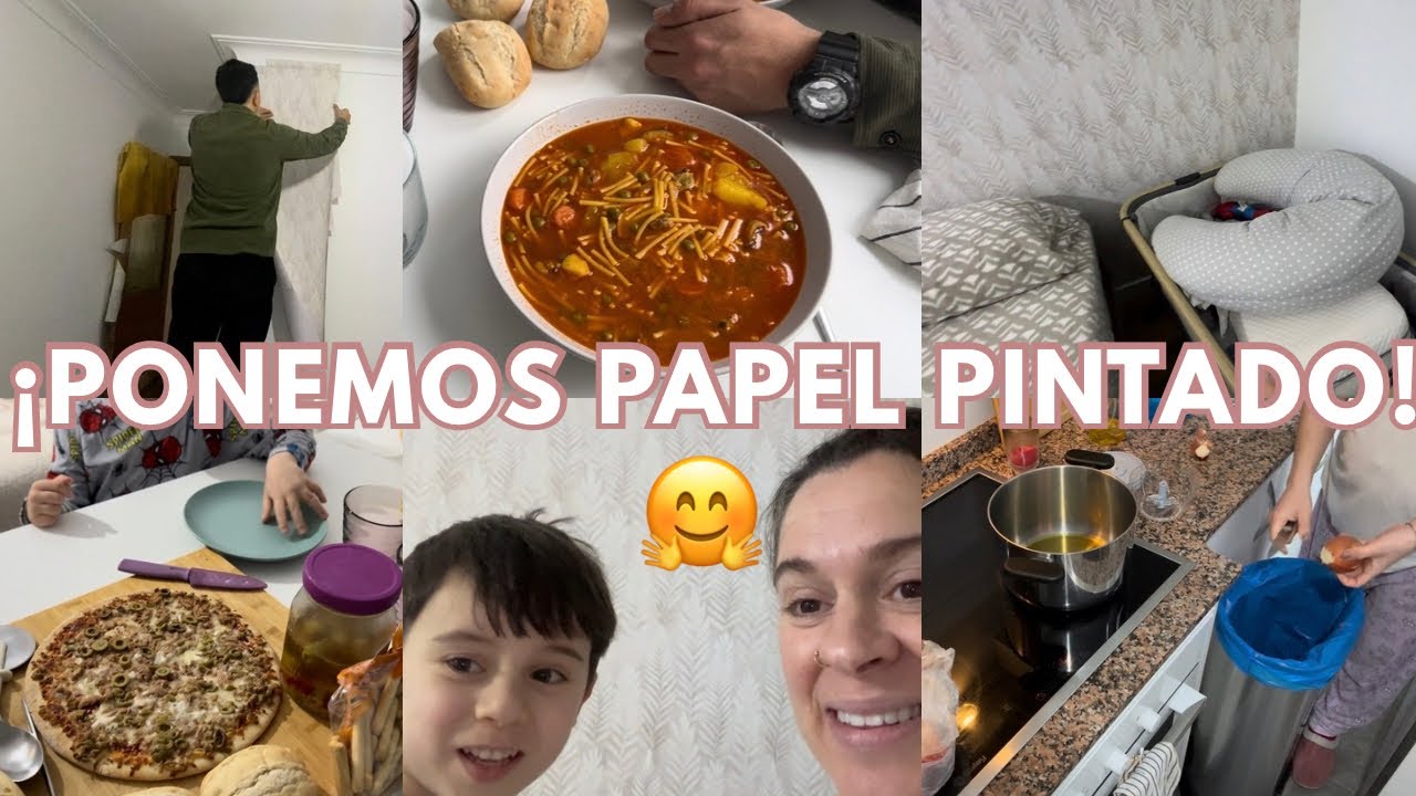 🐣 DECORANDO LA HABITACIÓN CON PAPEL PINTADO!! Mejoras en Casa 🏠 