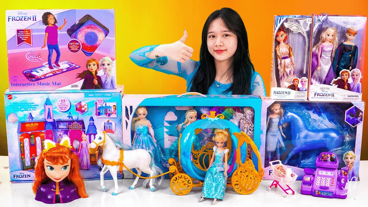 Unboxing Surprise Disney Frozen Toys | Princess Anna Styling Head| Cinderella's Rolling Carriage Toy