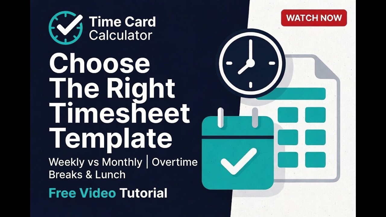 How to Choose Perfect Timesheet for Payroll | Overtime, Breaks & Lunch Calculation