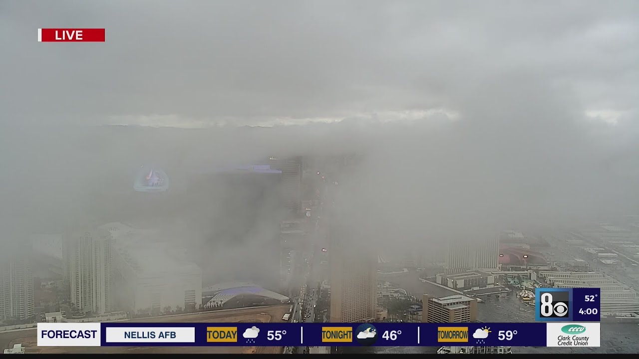 Winter storm brings rain to Las Vegas valley, snow to surrounding mountains