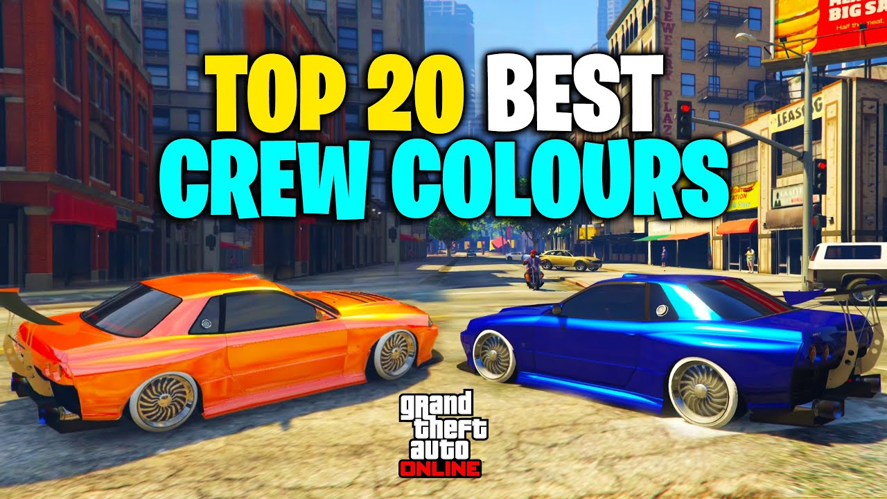 Top 20 BEST Crew Colors In GTA 5 Online! (Bright Colors,Clean Colors & More!)