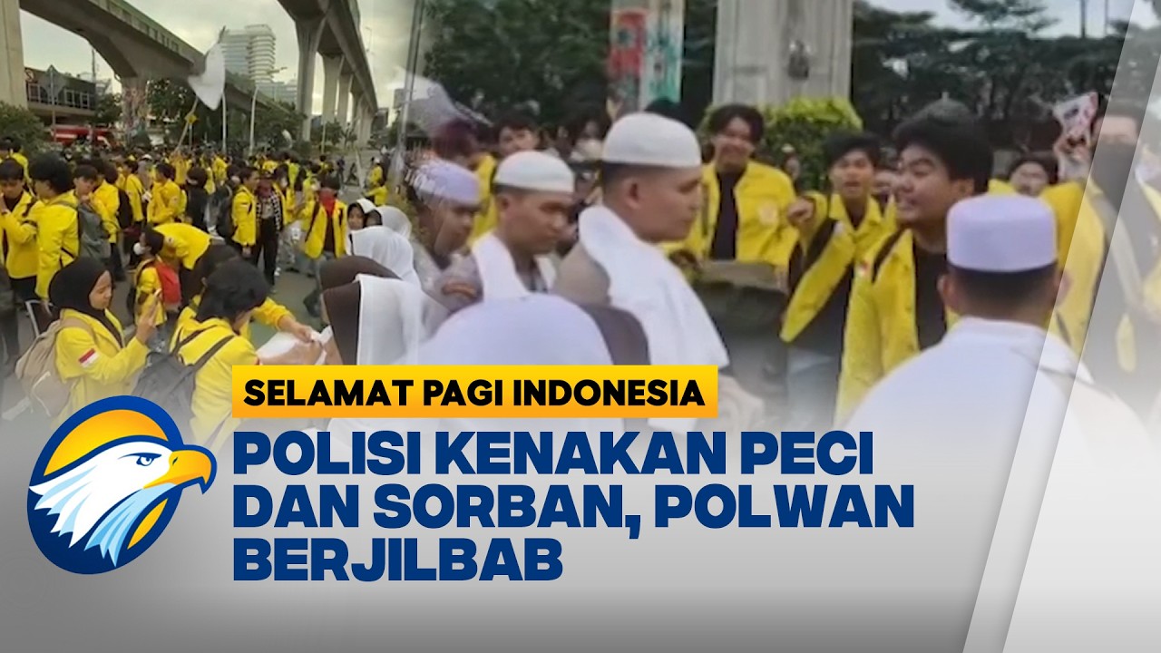 Personel Kepolisian Temui Massa Mahasiswa yang Berdemo di Mabes Polri - [Selamat Pagi Indonesia]
