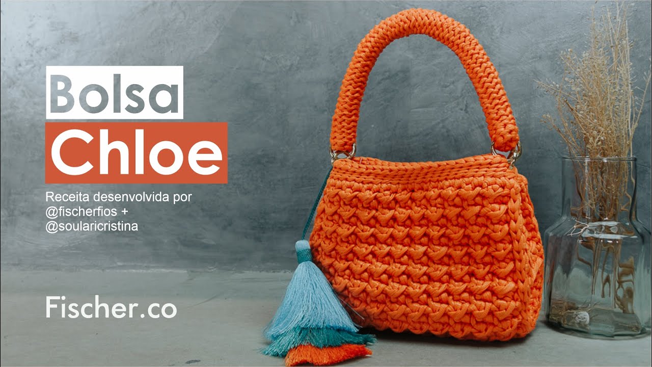 Bolsa Chloe em crochê com Fio de Malha Extra Premium da Fischer (Por Lari Cristina)