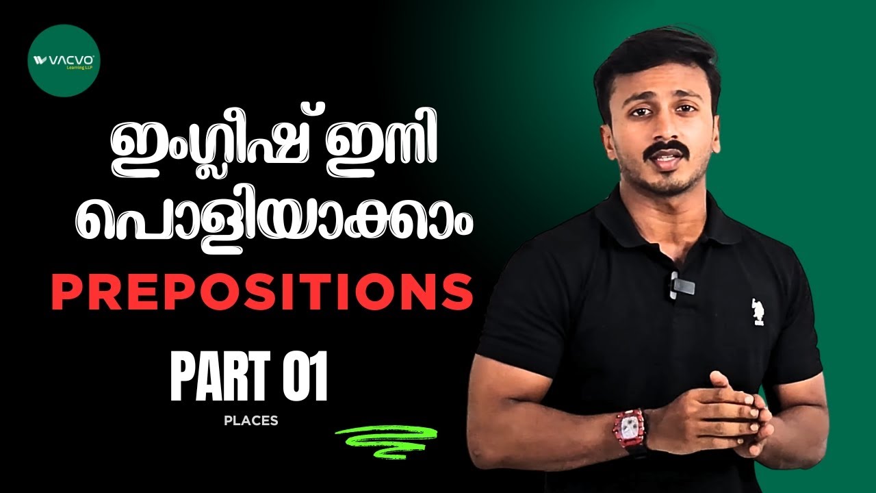 Prepositions of Place in English | In, On, At Explained in Malayalam | Part 1