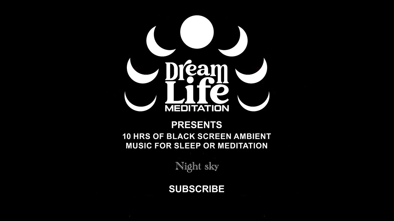 Black Screen Sleep & Meditation Music | 10 Hour Chill Ambient Drone Sounds for Relaxing ~ Night Sky