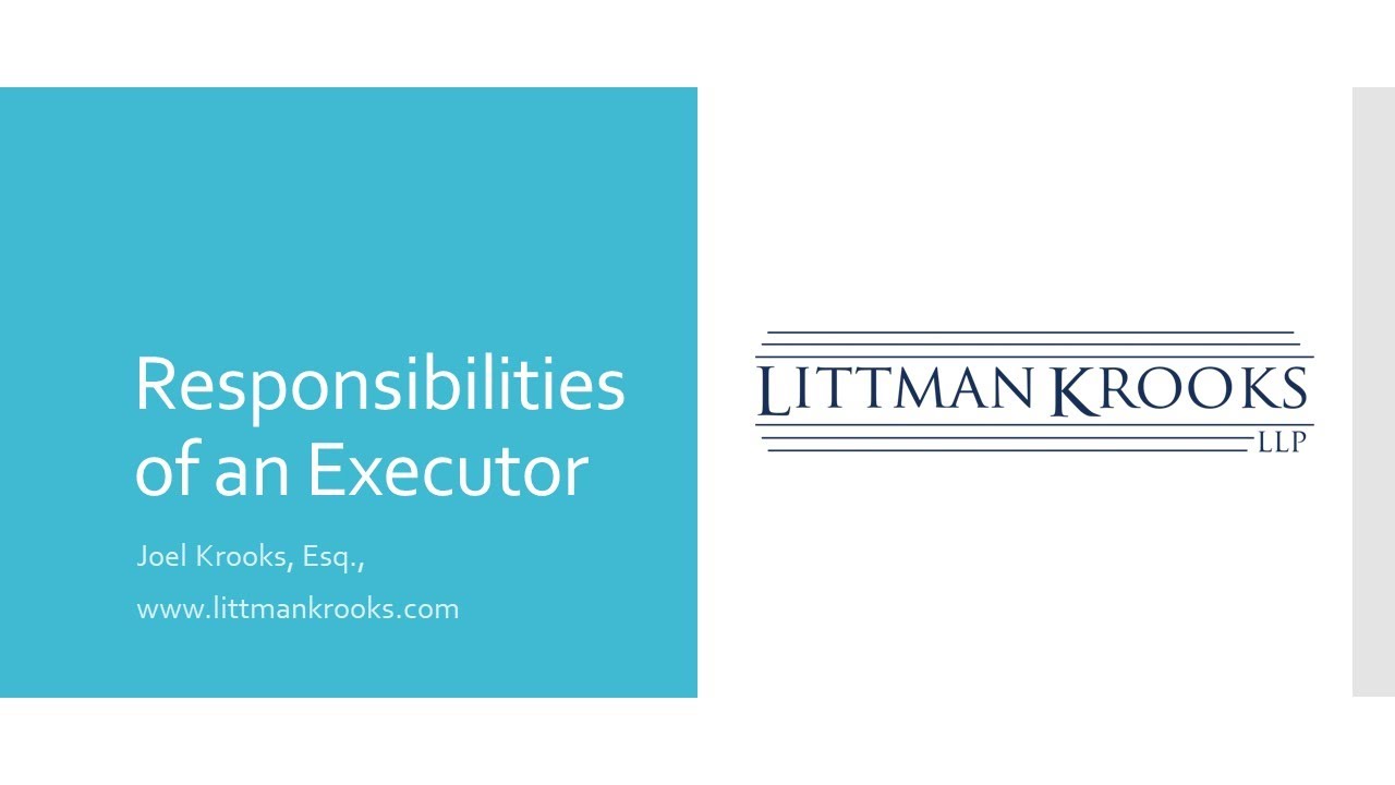Responsibilities of an Executor