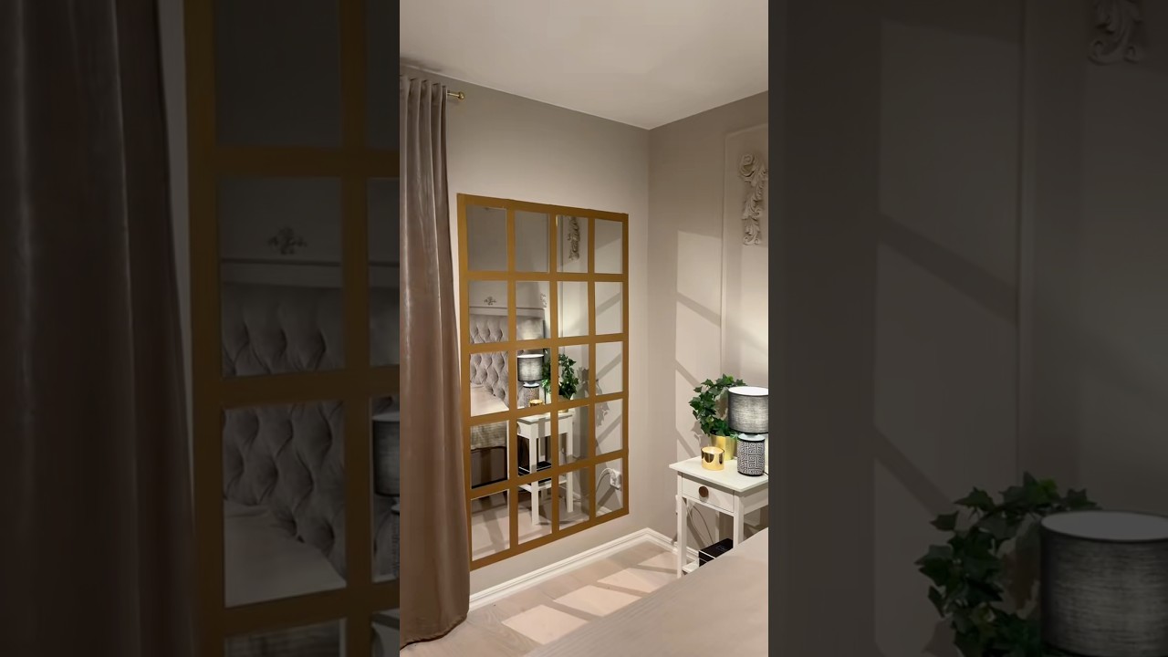 ✨ DIY Luxury Mirror Wall on a Budget | IKEA Hack for Only $60!#ikeahack #diy #homedecoration
