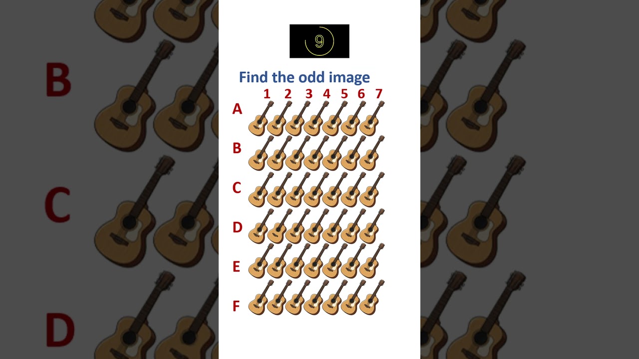 Find the Odd Test: 9 