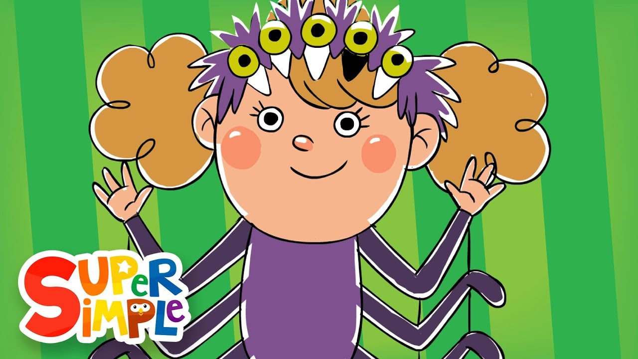 Five Creepy Spiders | Halloween Song for Kids | Super Simple Songs