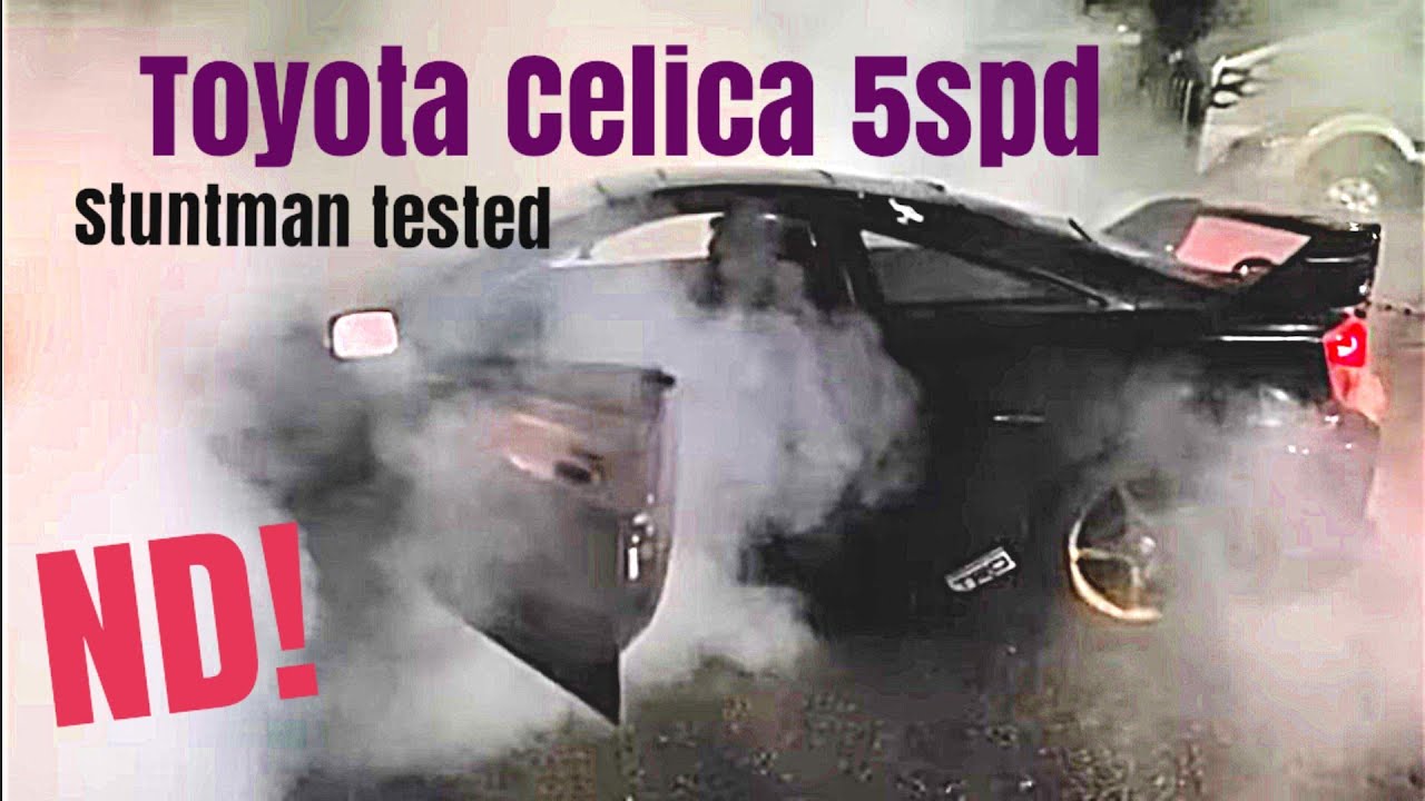 Toyota Celica 5 Spd Chainup Burnout! NEUTRAL DROP!