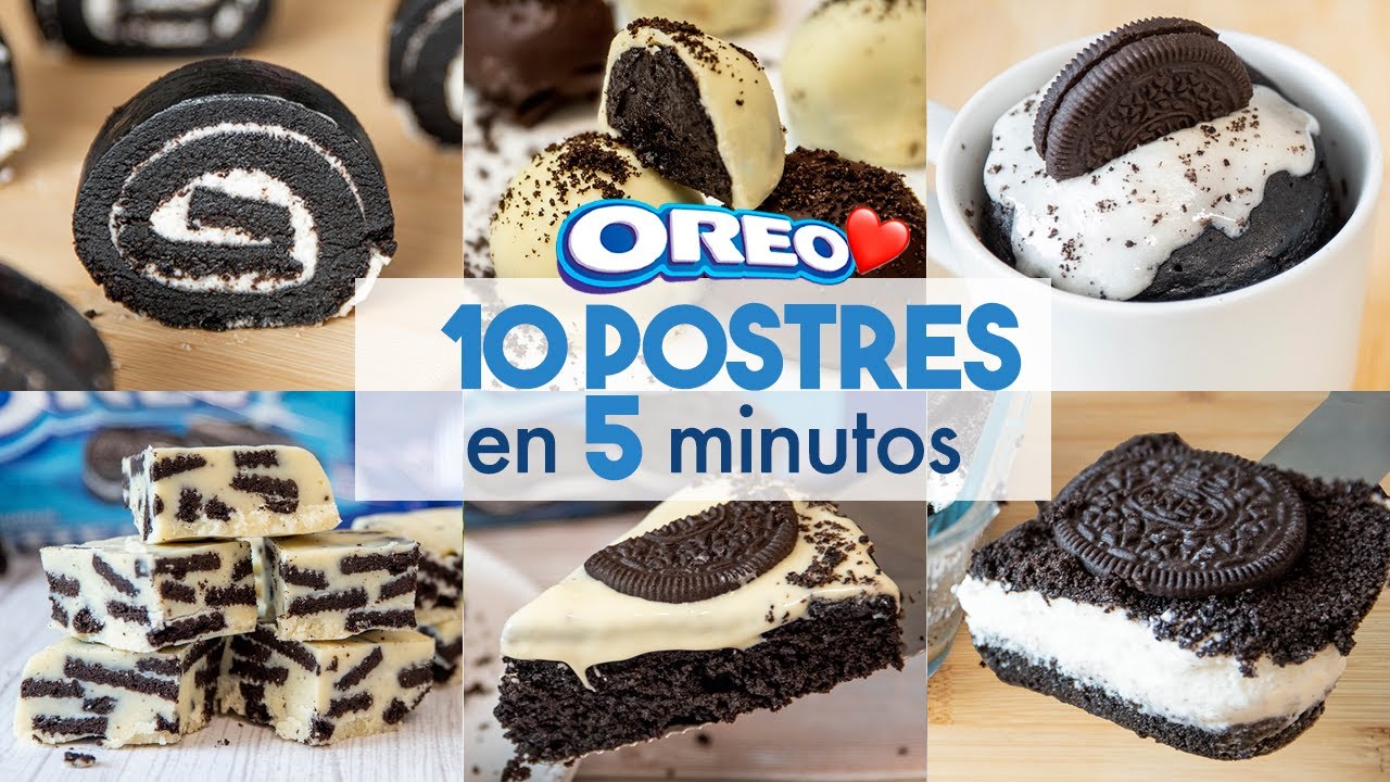 10 POSTRES de OREO Fáciles y Sin Horno 🍫 | con 3 Ingredientes