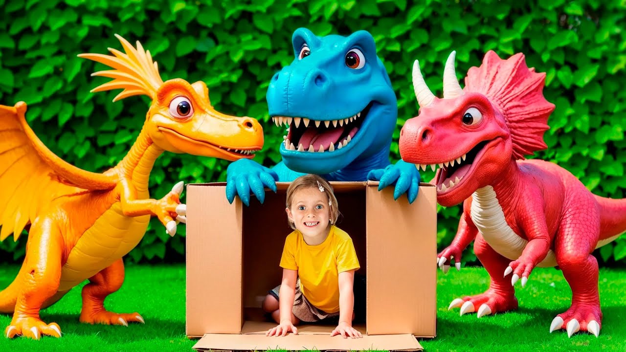 Динозавры в городе - Весёлое приключение с Майей и Машей!