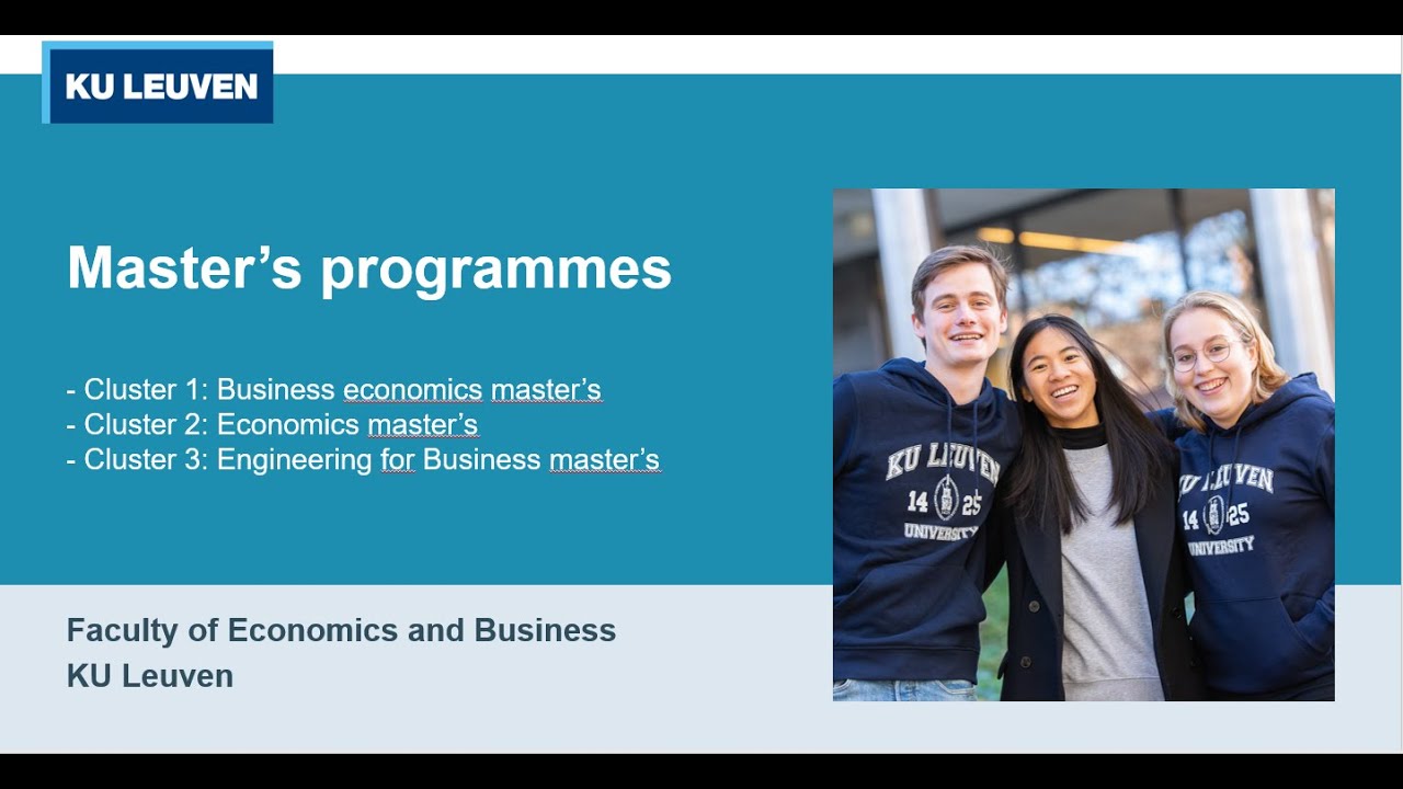 Master's programmes - Faculty of Economics & Business