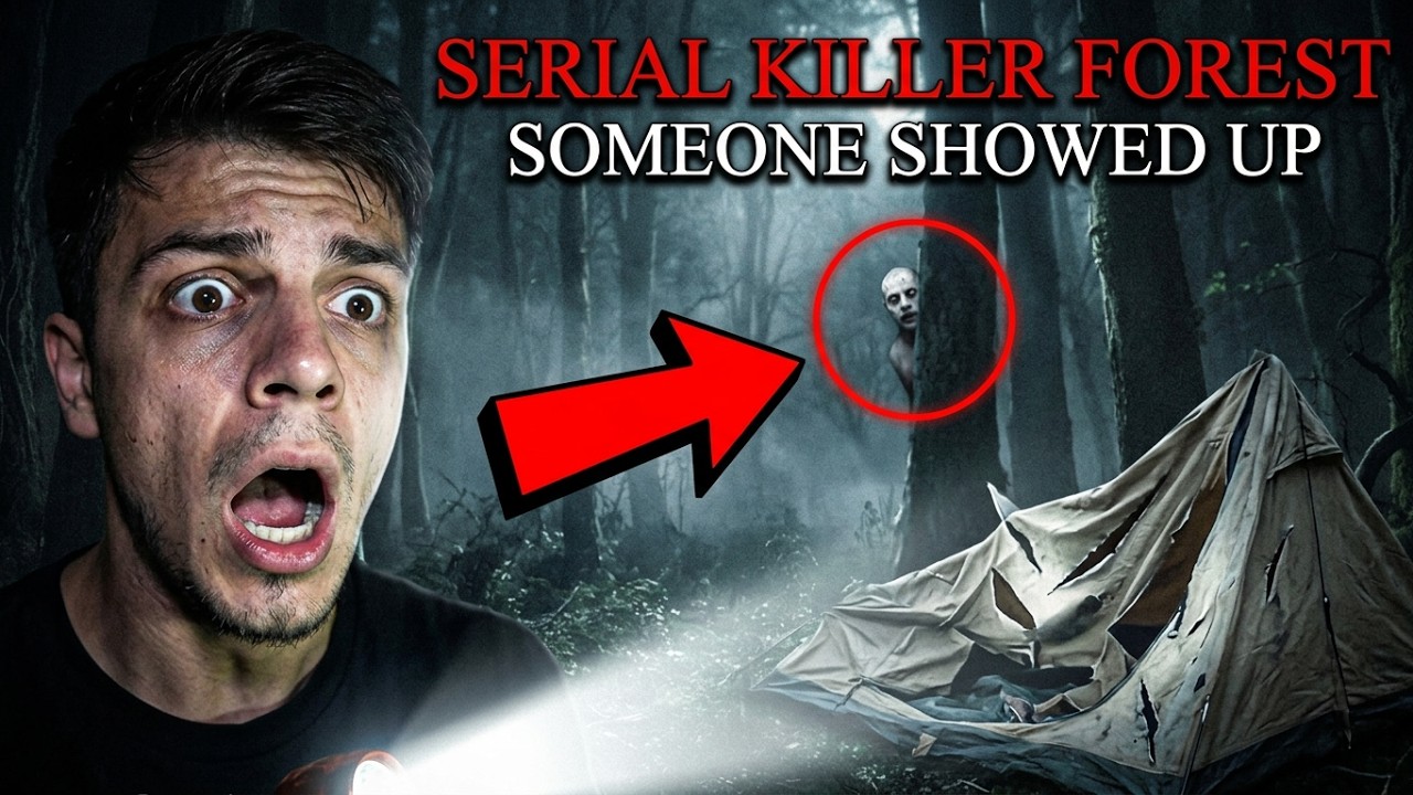 TERRIFYING CAMPING IN HAUNTED SERIAL KILLER FOREST - SOMEONE SHOWED UP TO OUR CAMP AT 3AM
