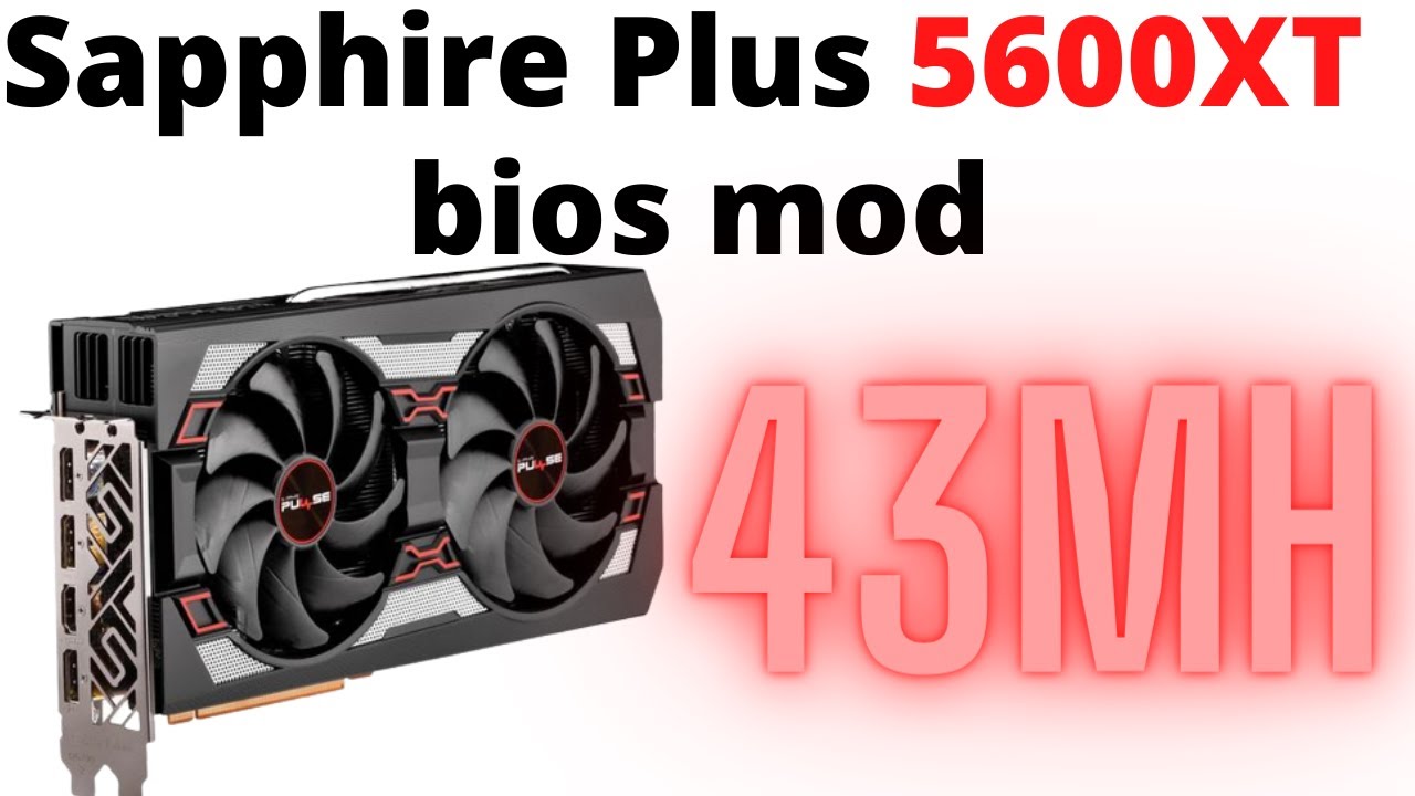 Sapphire Pulse Radeon RX 5600 XT Bios modding 43mhz