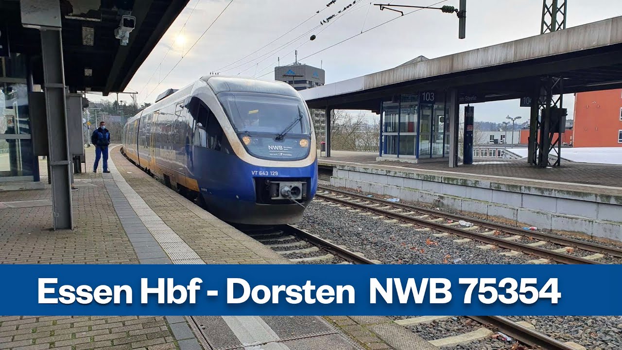 Essen Hbf - Dorsten NWB75354 / fahrt mit der NordWestBahn von Essen Hbf nach Dorsten