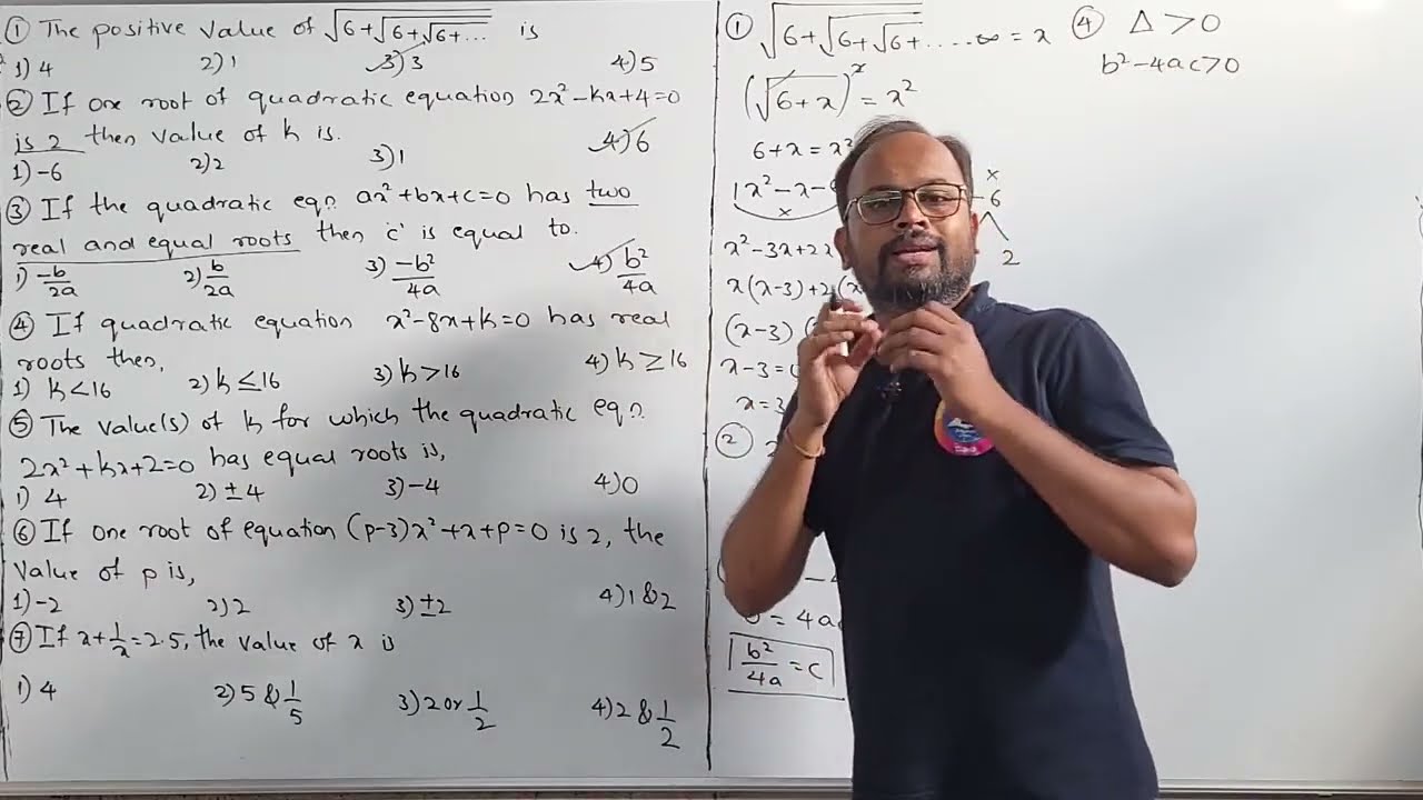 KARTET Maths Quadratic equations & Previous year questions #kartet #kartet2025
