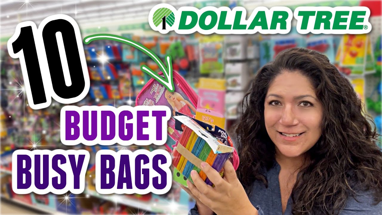 Easy & Inexpensive BUSY BAGS from DOLLAR TREE for 3 & 4 Year Olds