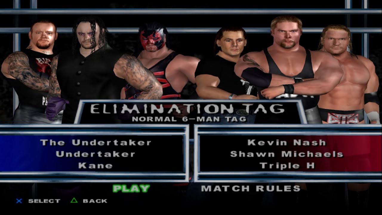 WWE SmackDown! HCTP - TheUndertaker,Undertaker,Kane VS KevinNash,ShawnMichaels,TripleH