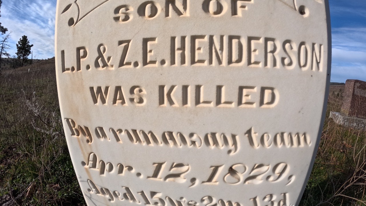 Henderson Pioneer Cemetery: The Bandit Ringleader. Dufur, Oregon. Wasco County