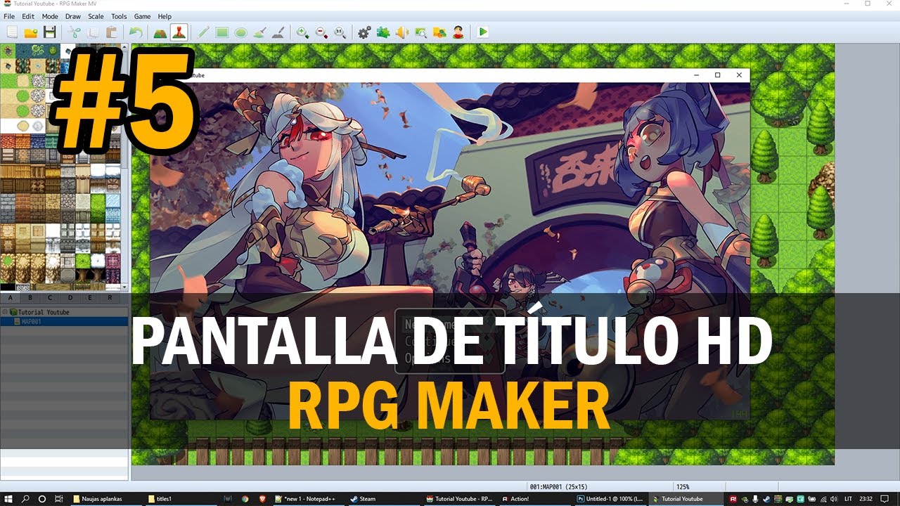 RPG Maker MV - Tutorial en Español #5 - Pantalla de título HD