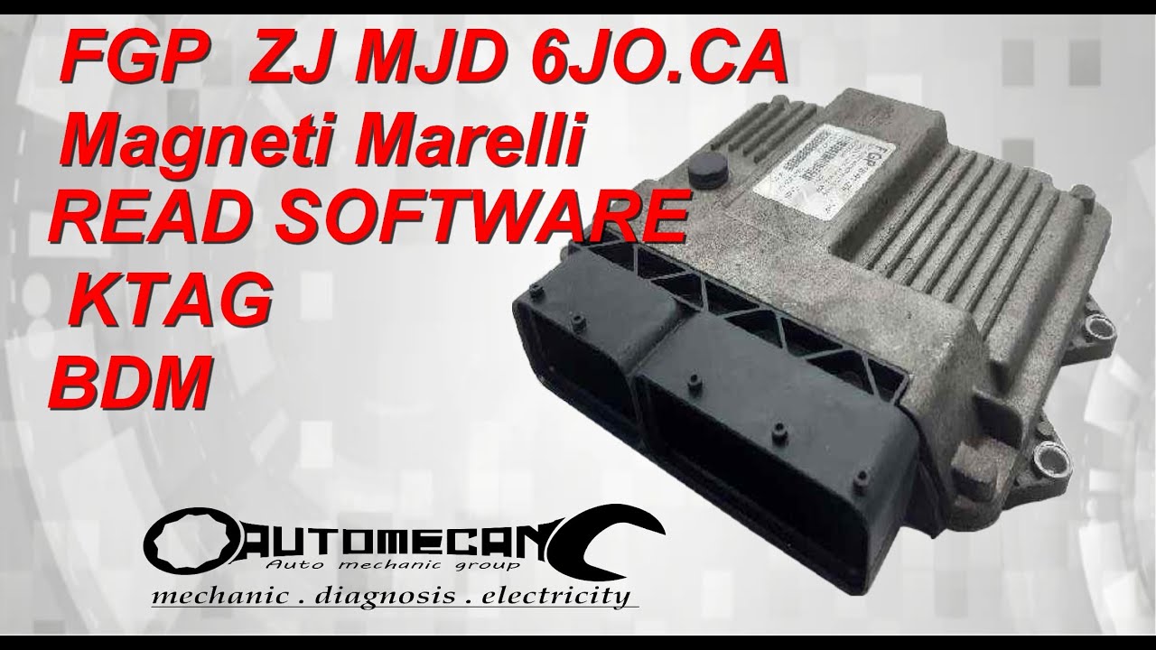 READING With KTAG. FGP 55196352 ZJ MJD 6JO.CA Opel ECU Marelli