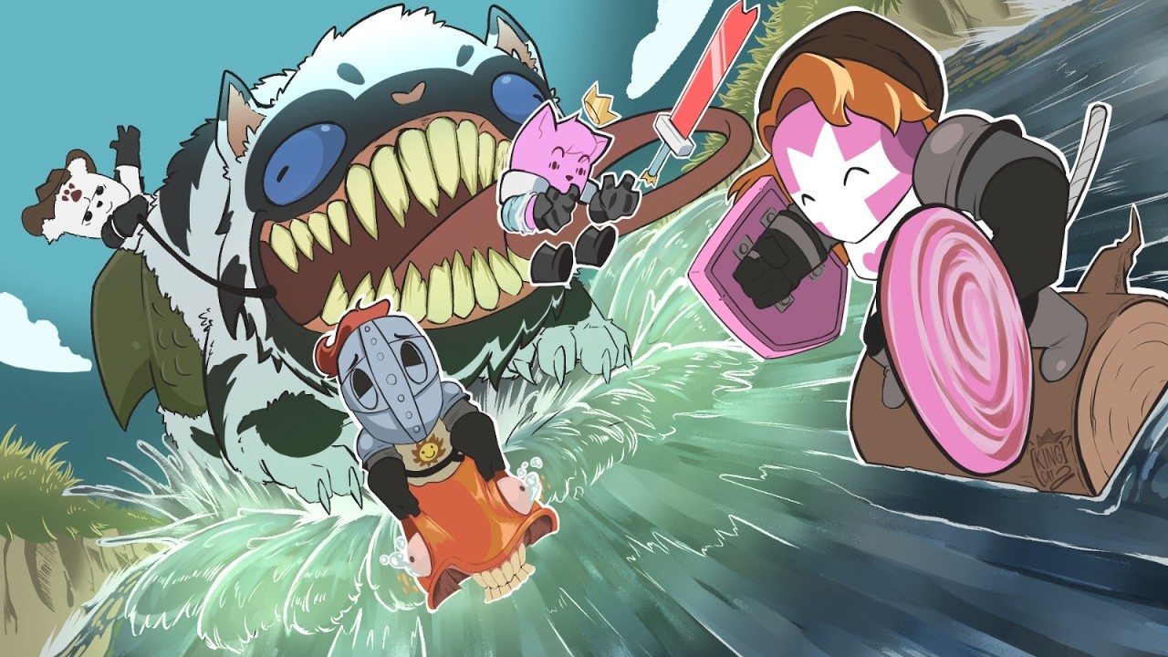 La leyenda del caballero Defensa | Castle Crashers ft. @LaMesaDeKingCat y Dave Rmz
