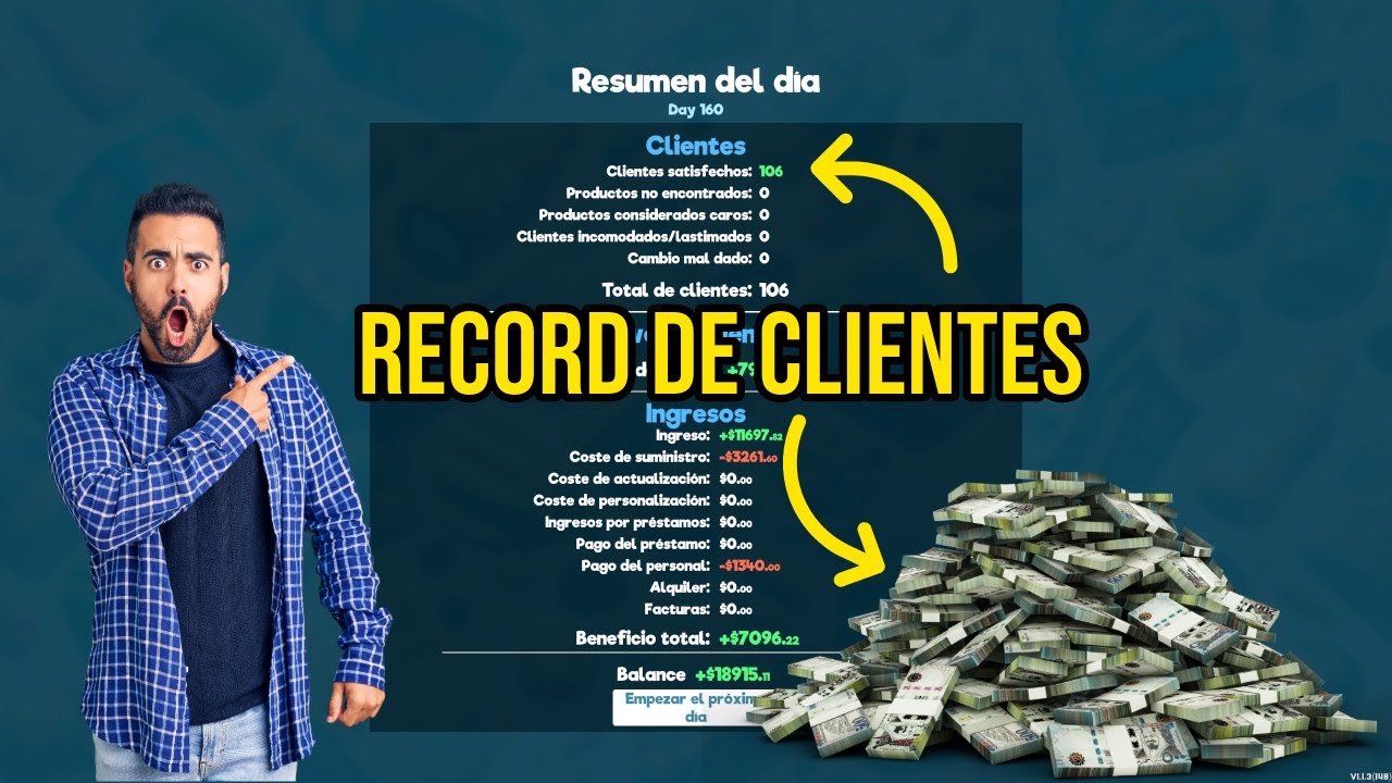 &iexcl;R&eacute;cord de 106 Clientes y Ofertas! - SuperMarket Simulator