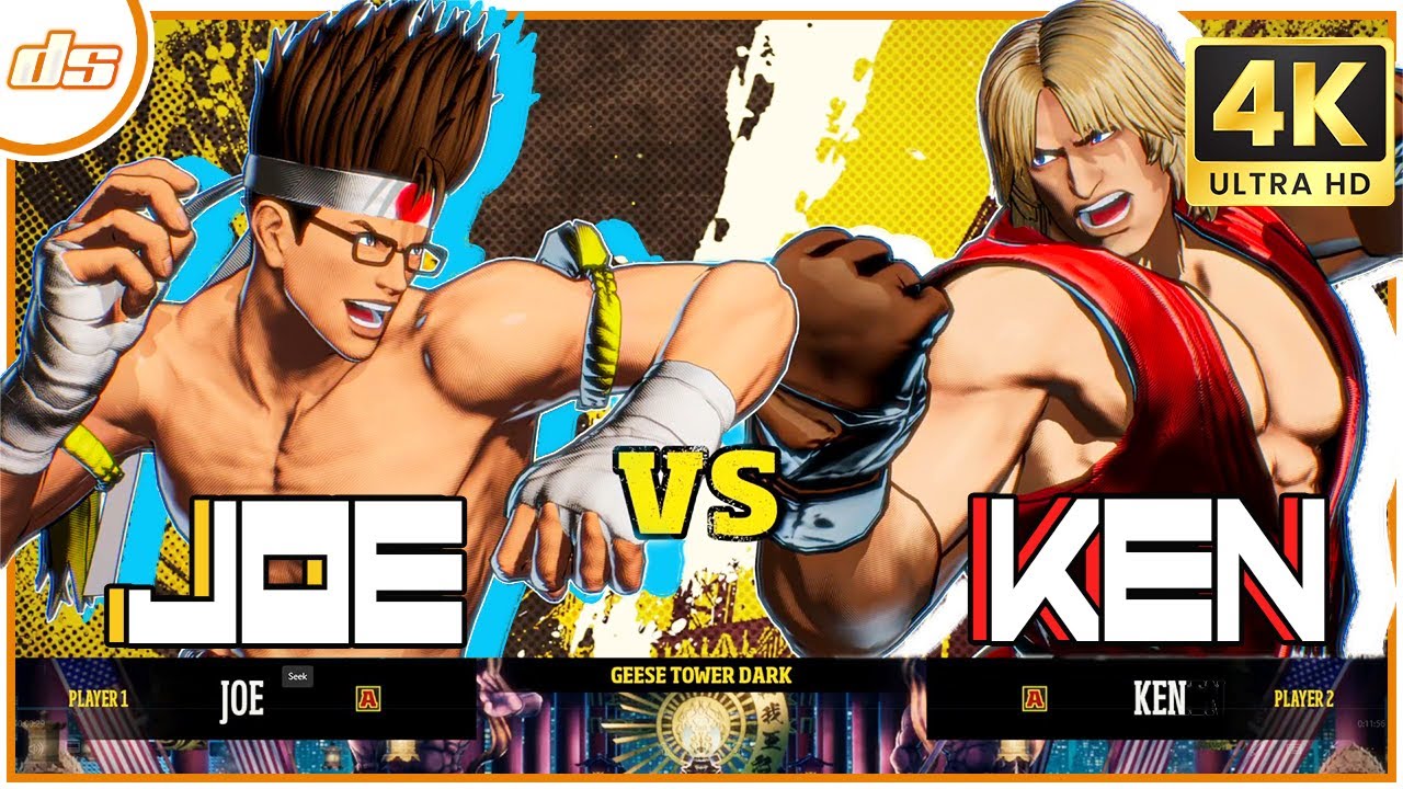 JOE HIGASHI VS KEN MASTERS FATAL FURY COTW GAMEPLAY  - 4K 60FPS NO COMMENTARY