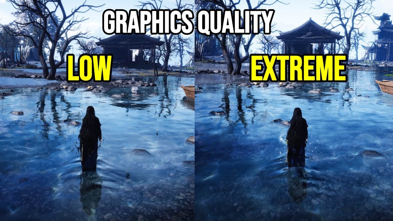 WHERE WINDS MEET - COMPARISON GRAPHICS QUALITY LOW VS EXTREME