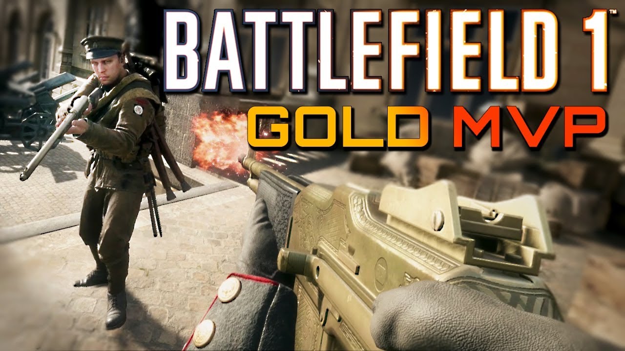 Battlefield 1: Gold Gun MVP - Support on Ballroom Blitz (PS4 PRO Multiplayer Gameplay)
