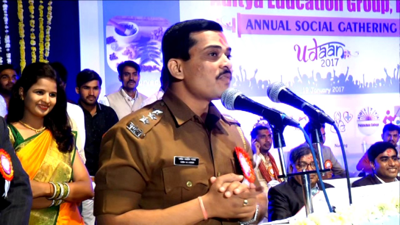 Mr. Ganesh ji Gawade saheb( DYSP) Beed .speech at Aditya College Beed