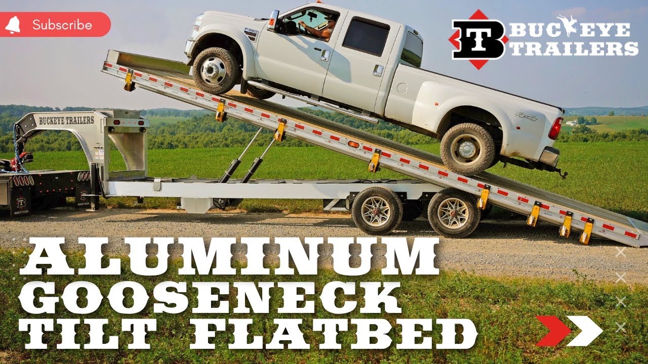 Aluminum Gooseneck Tilt Flatbed Trailer