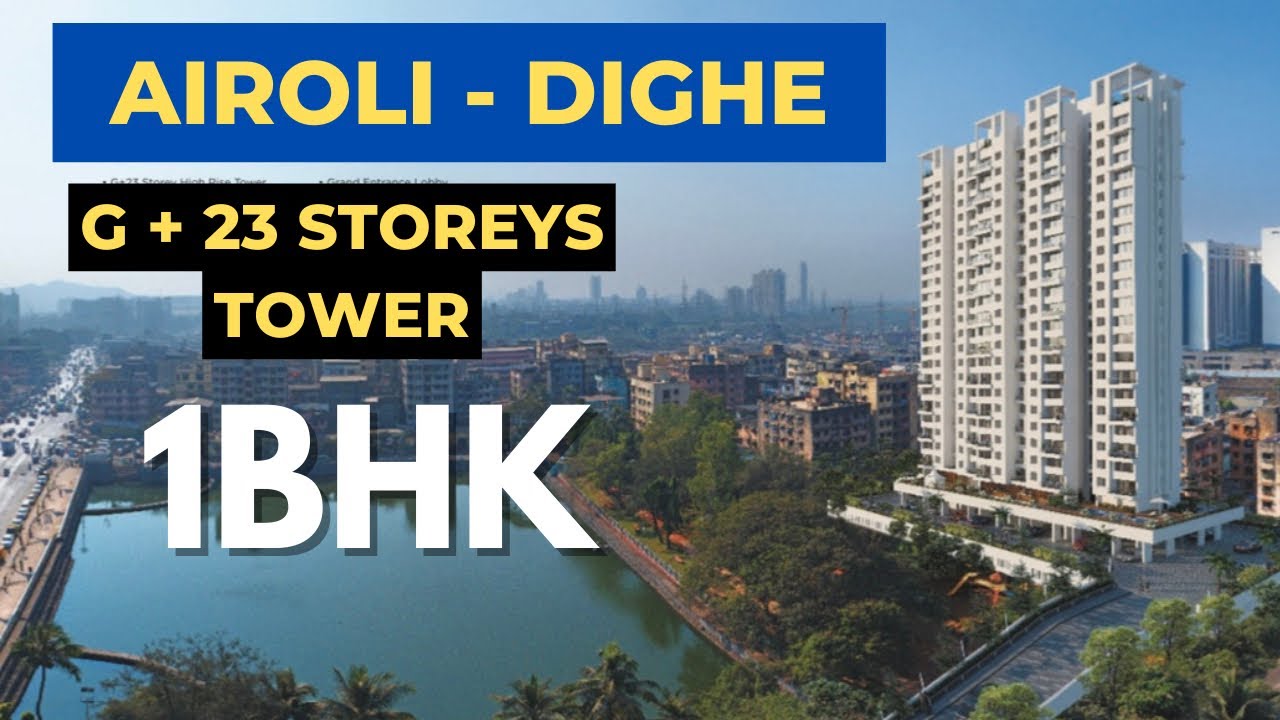 Airoli-Dighe | 1BHK 523 carpet | near Railway Station & Highway | 8652601787 | 